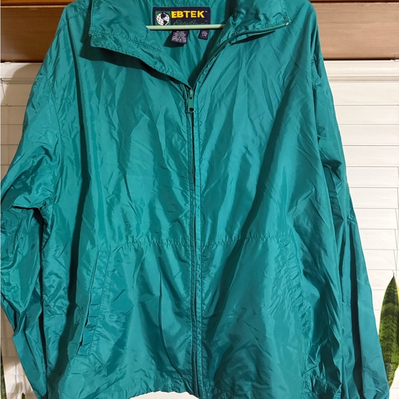 Eddie Bauer Other - Vintage EBTEK Eddie Bauer Windbreaker Jacket Teal Packable Hooded Mens L